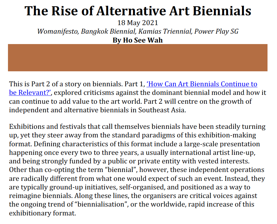 The Rise of Alternative Art Biennale